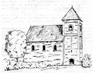 tekening kerk Romaanse staat